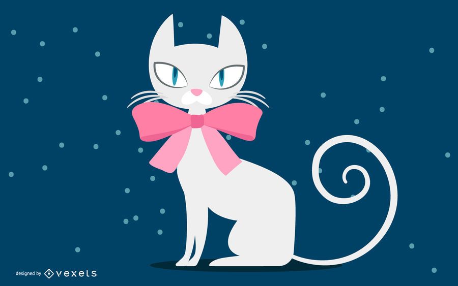 Gato blanco de navidad Gato blanco de navidad