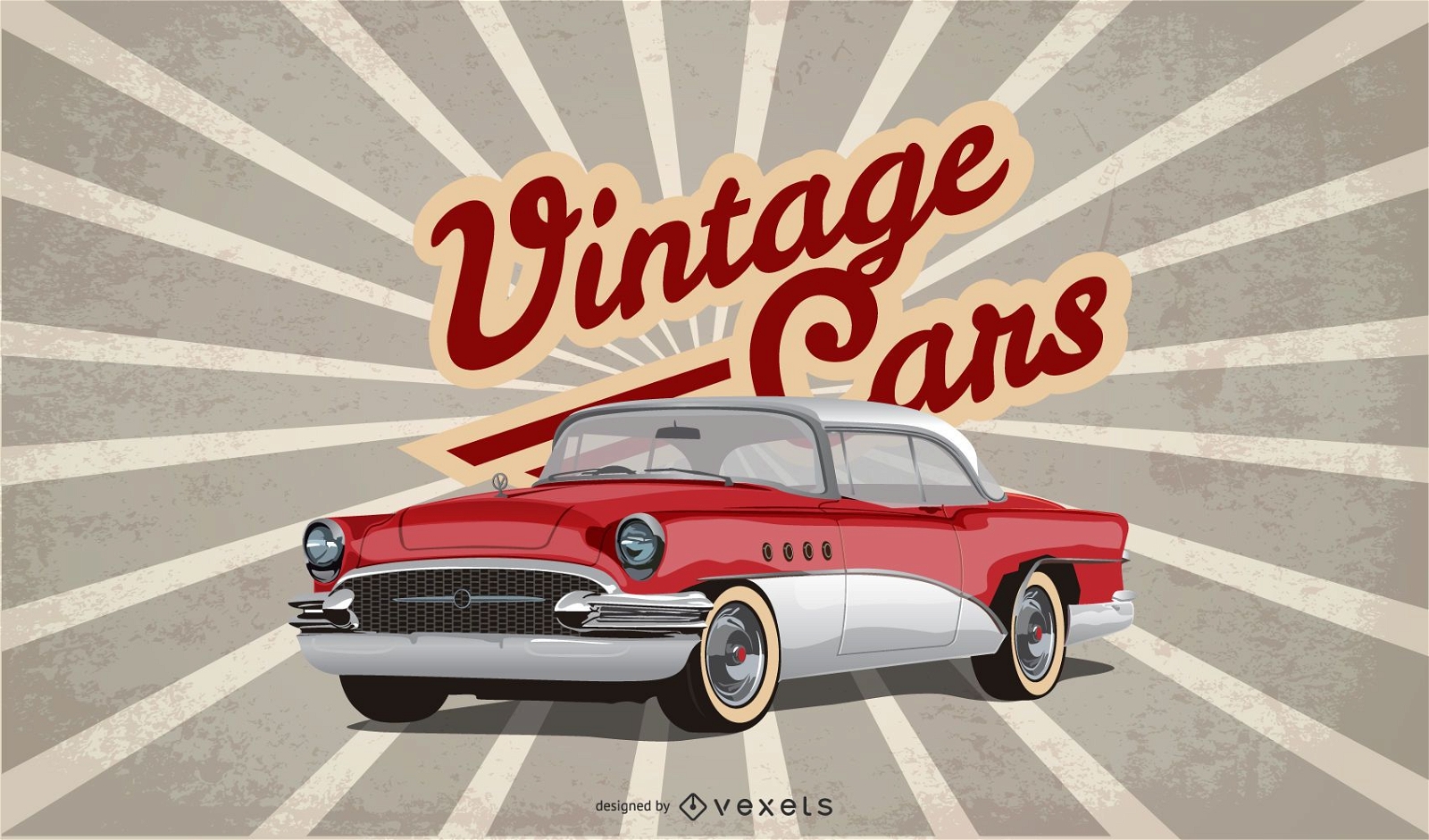 vintage car illustration design