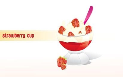 Strawberry Frozen Yogurt Cup