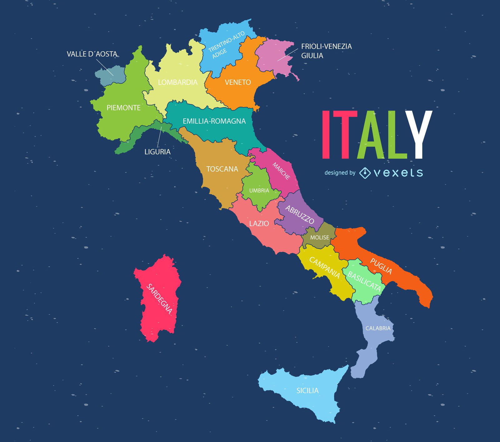 Italy Map Vector Download