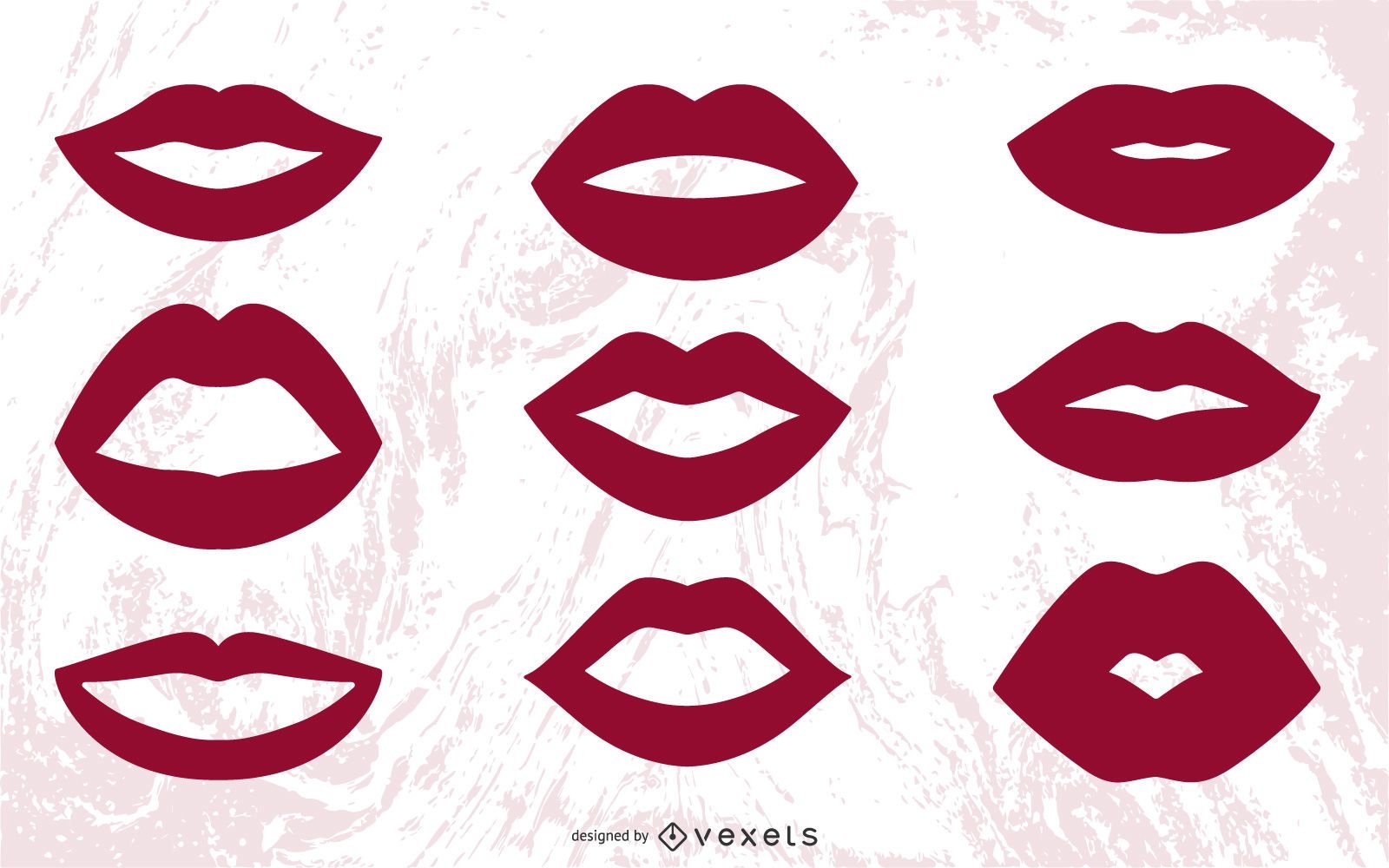Vector labios beso