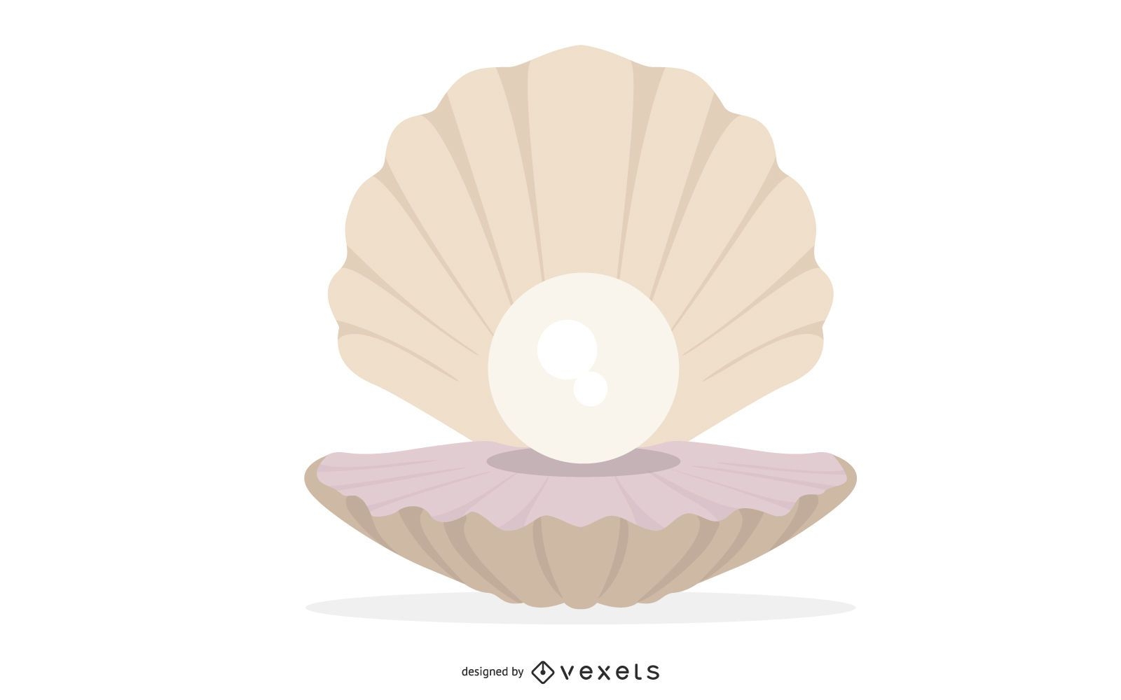 Premium Vector  Scallop shell logo seashell with a pearl or ready for  cooking vector illustration