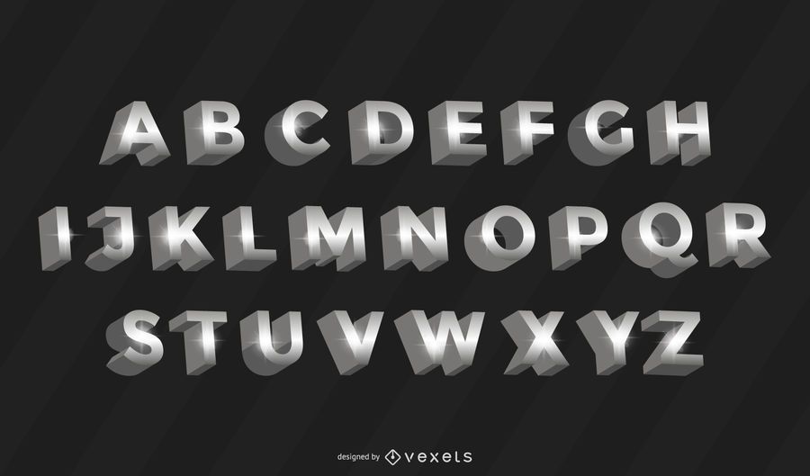 Metal 3D Letter Set Metal 3D Letter Set