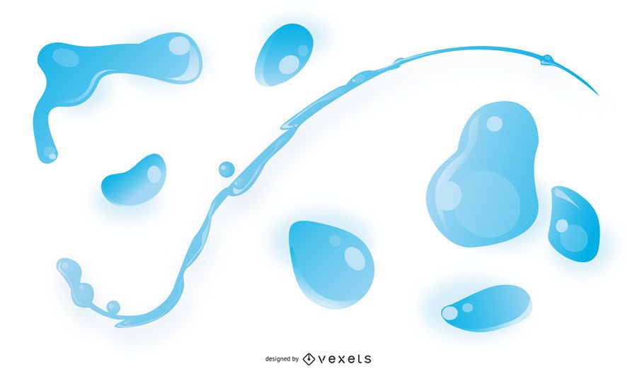 Water Drops Design Elements Water Drops Design Elements