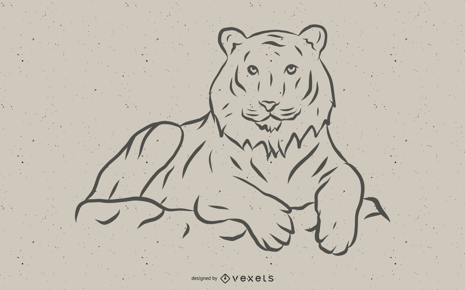 Vector de imagen de tigre 10