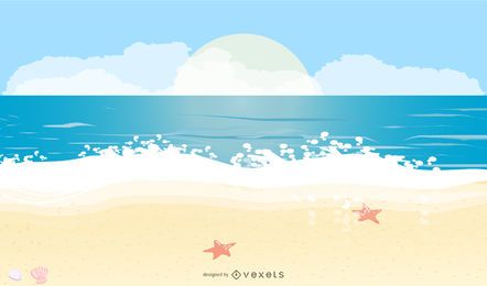 Vector de vacaciones de playa de verano