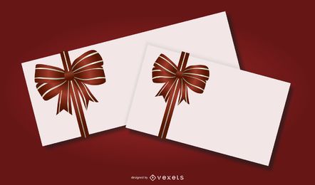 Vector de tarjeta de cinta roja 02