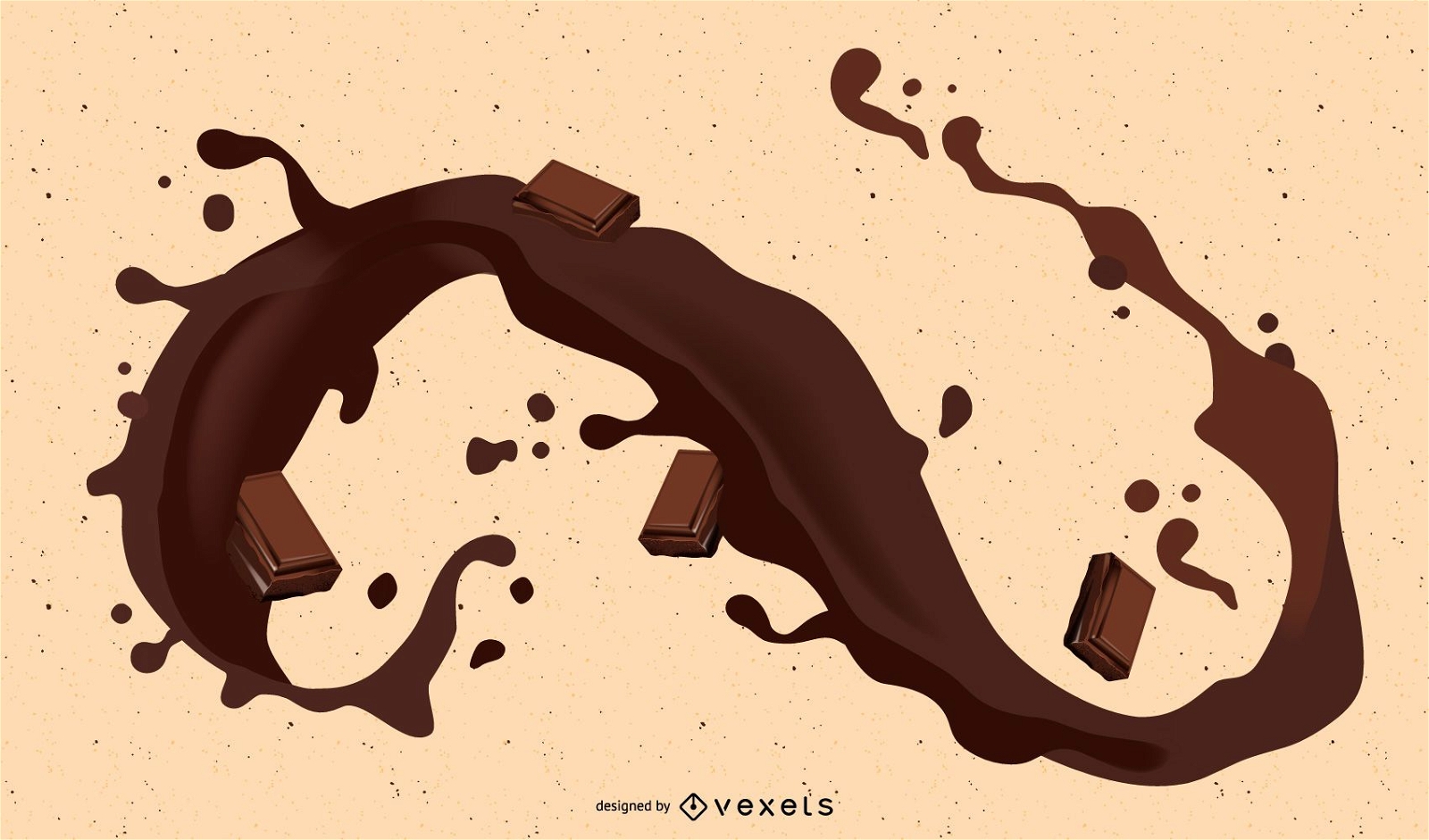 Melted chocolate illustration design