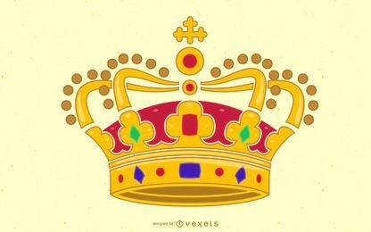 Colorful King Crown Design