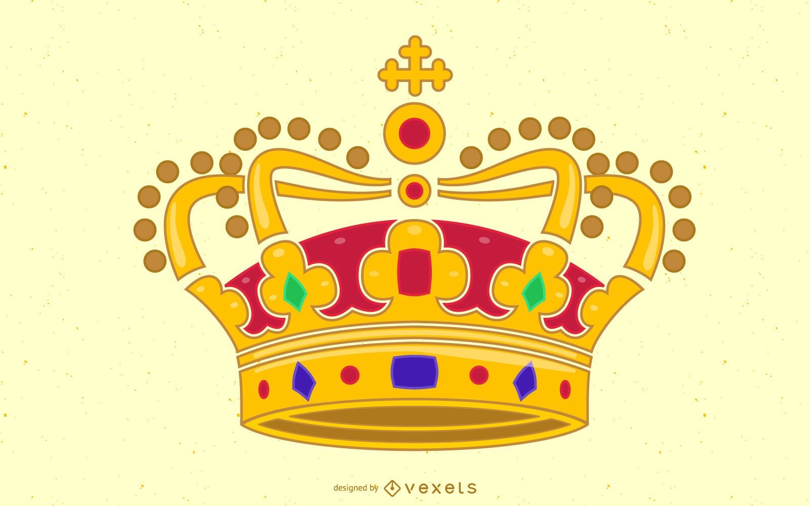 Colorful King Crown Design