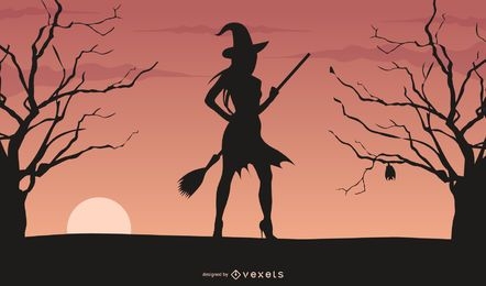 Halloween Witch Vector