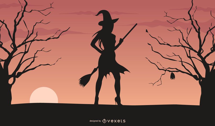 Vector de bruja de Halloween Vector de bruja de Halloween