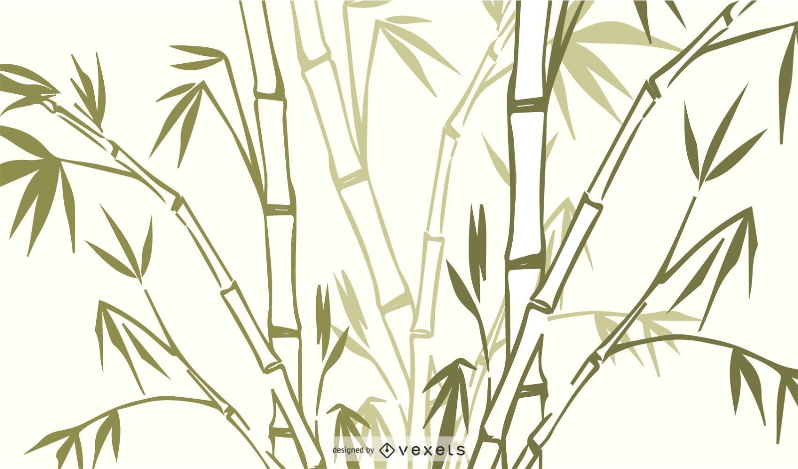 Bambusgras-Pflanzenvektor