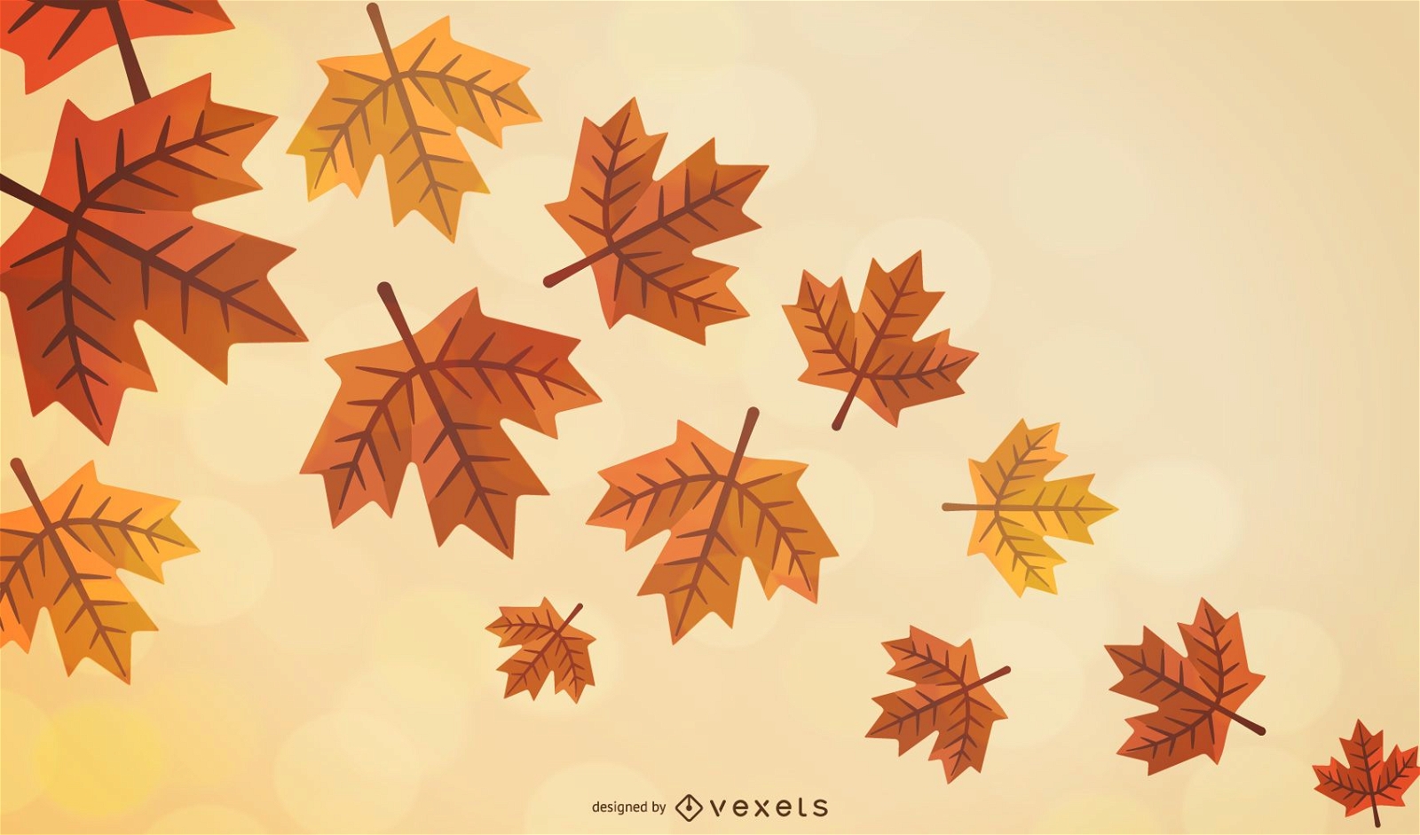 Vetor de fluxo de folhas de outono