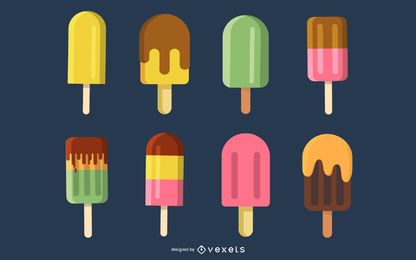Verano refrescante paletas vector Verano refrescante paletas vector