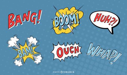 Comic-Elemente des Vektors verwendet um