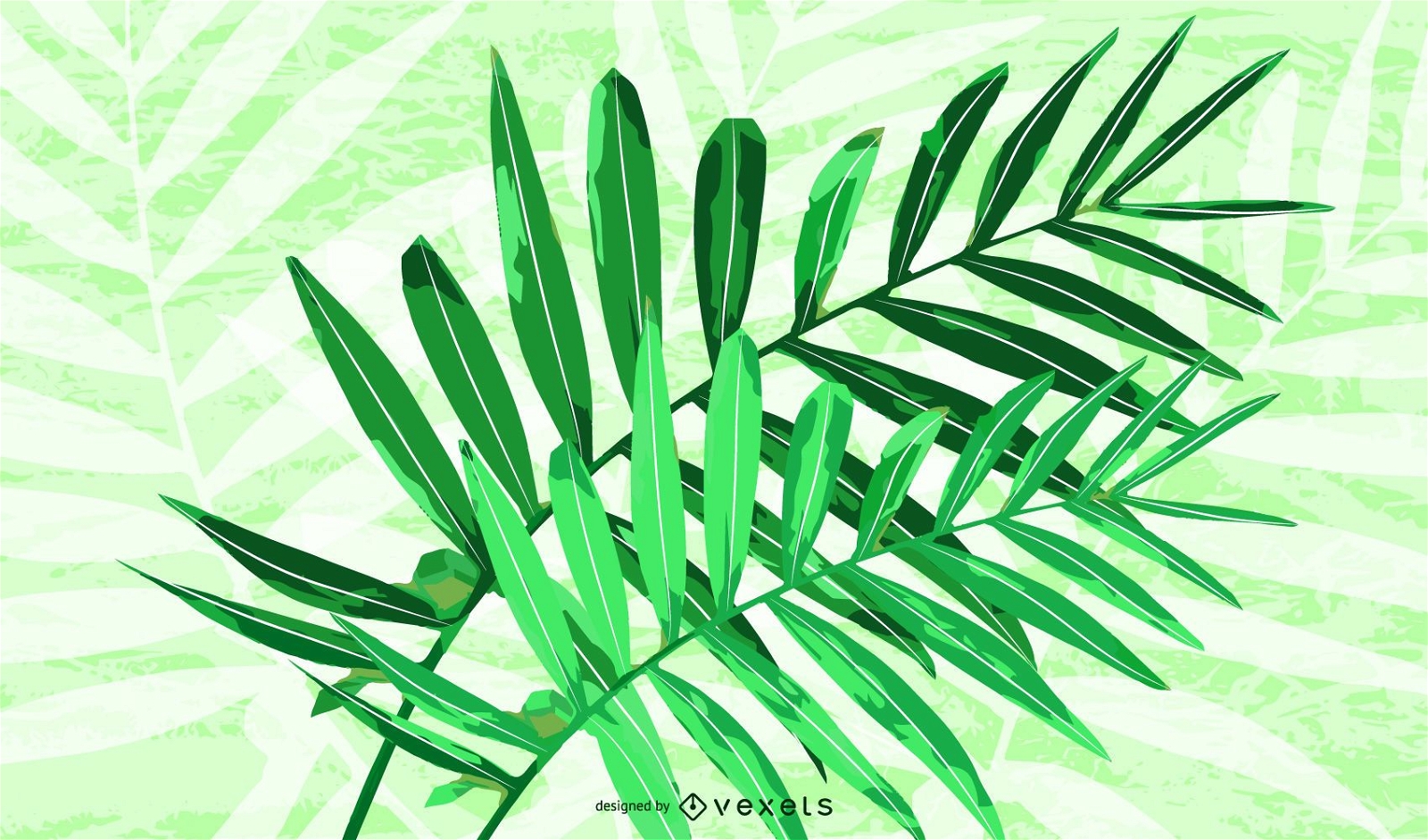 Grüner Rattan-Pflanzenvektor