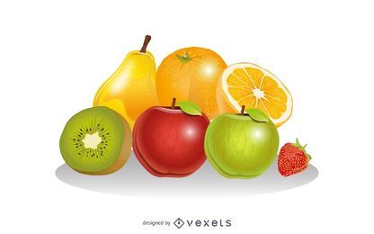 Fruits Composition Vector Fruits Composition Vector