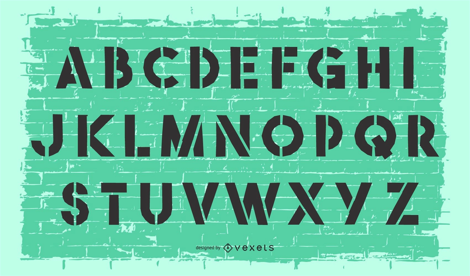 Vector Stencil Alphabet