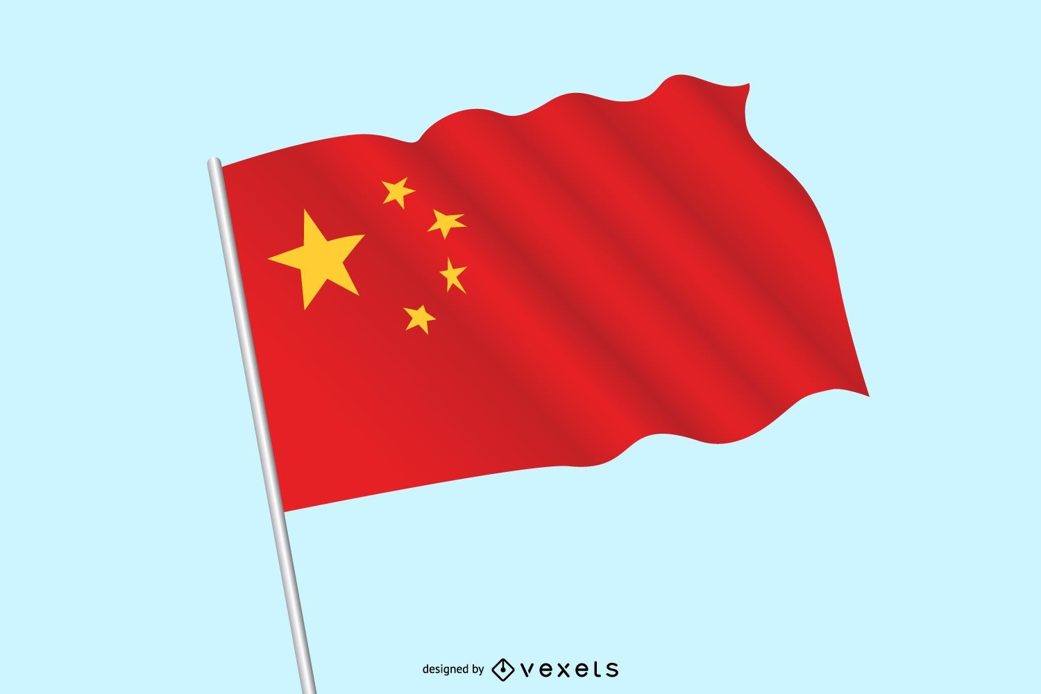 Vetor da bandeira nacional chinesa