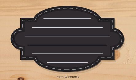 Vector cuadro de texto estético negro