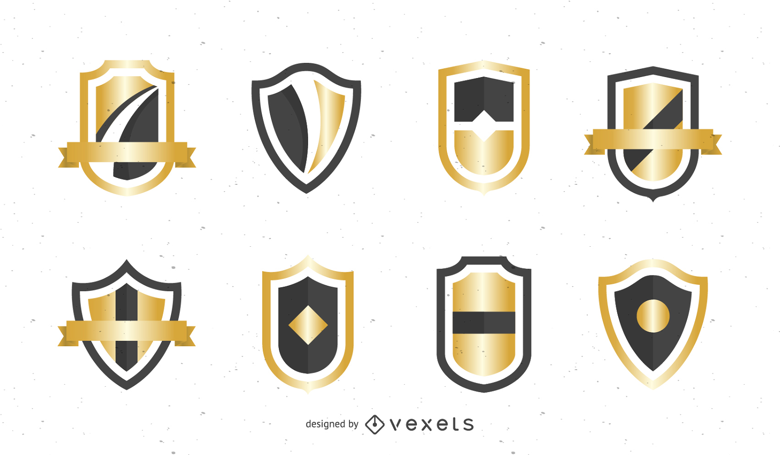 Gold Shield Badge Vector