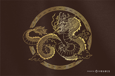 Classical Dragon Vector Round