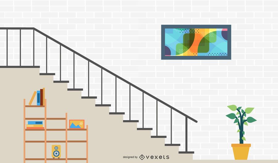 Vector de escaleras Vector de escaleras