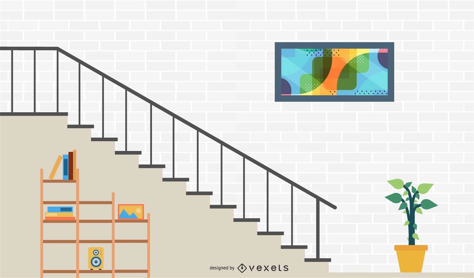 Vector de escaleras