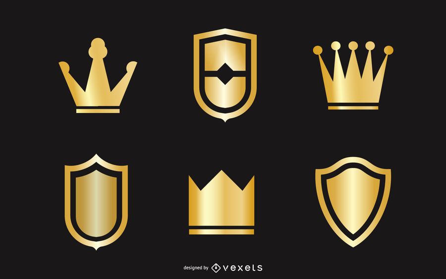 Gold Crown And Shield Vector Gold Crown And Shield Vector