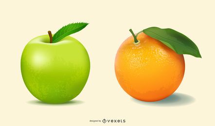 Realistische 3D-Fruchtillustrationen
