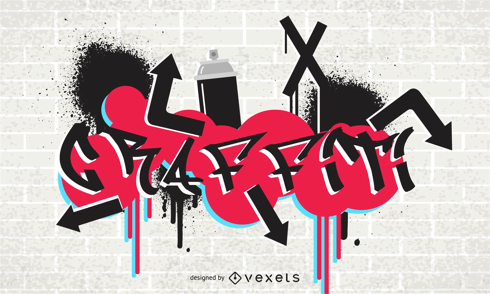 Graffiti-Schriftarten-Vektor
