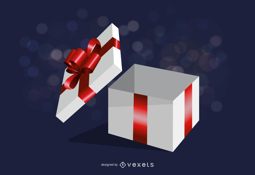 Open gift box illustration Open gift box illustration