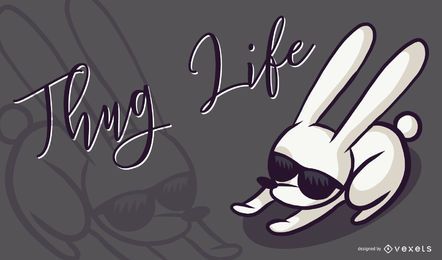 Personagem Vector Cool Rabbit grátis