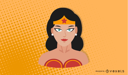 Vetor de mulher maravilha Vetor de mulher maravilha