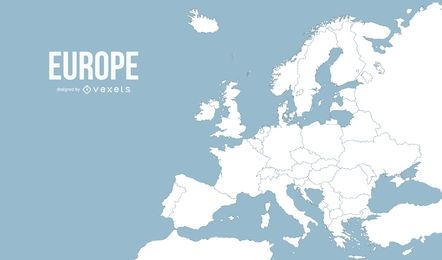 Ilustração do mapa da Europa