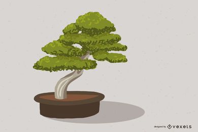 Vector de árbol bonsai