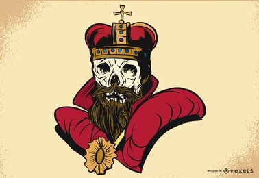 Skeleton king illustration design