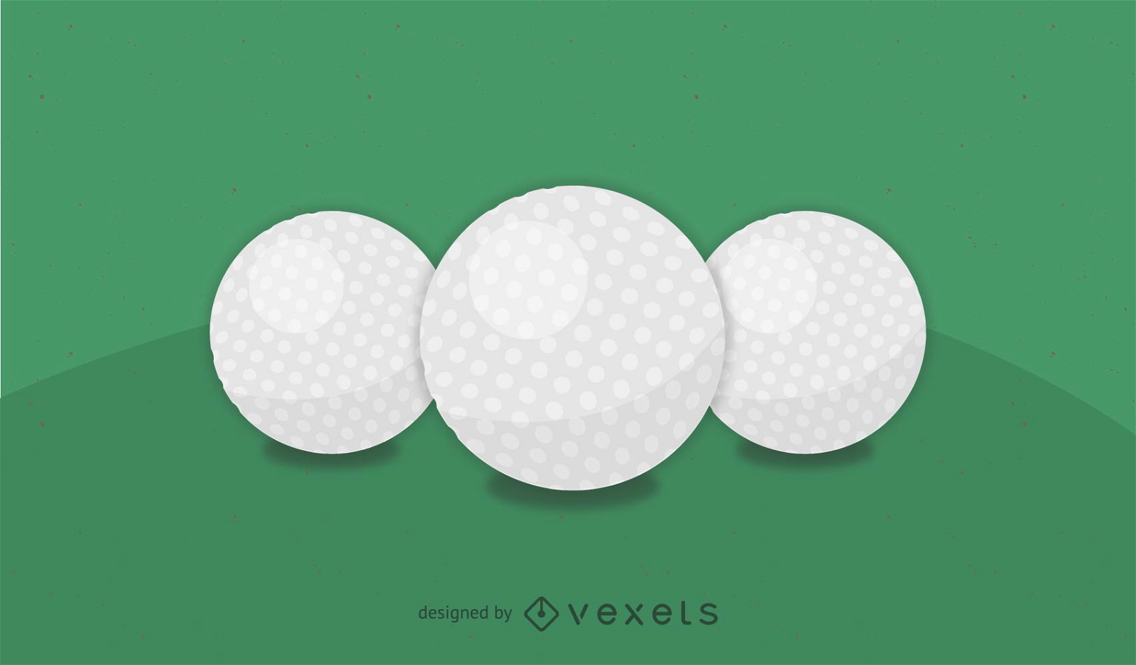 Realistic Golf Ball Vector