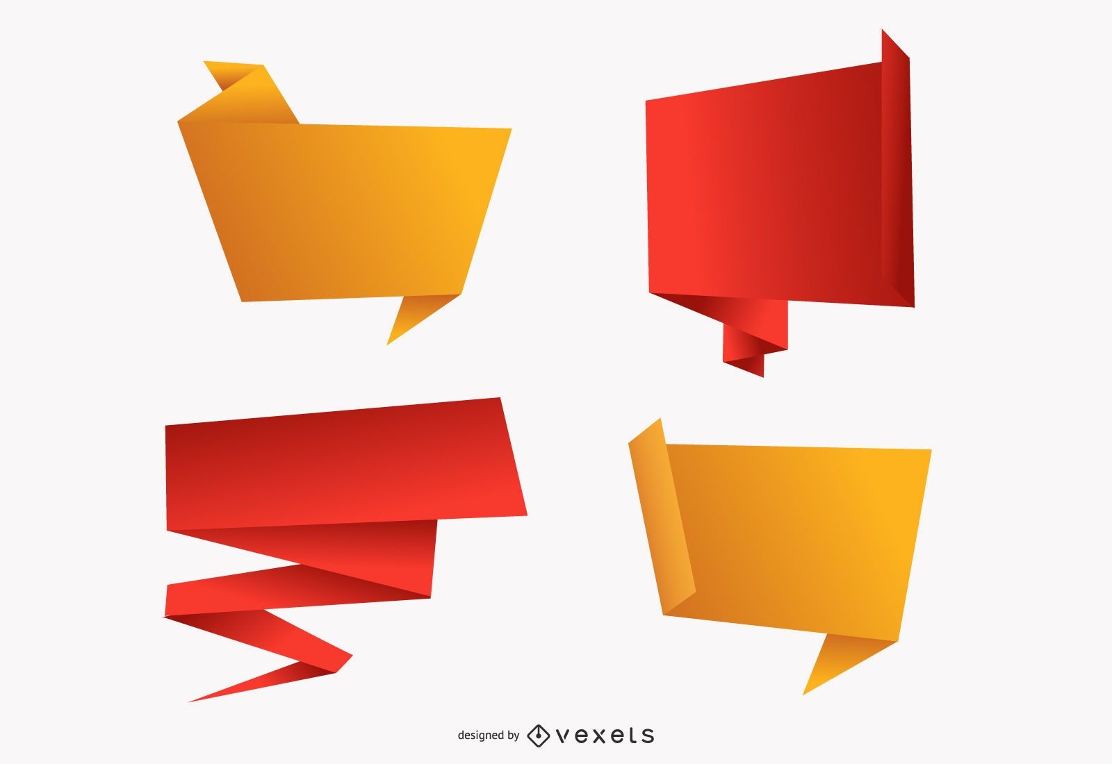 Origami dekorative Grafik Vektor 2
