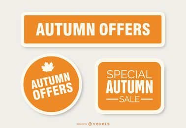 Autumn offers sticker set