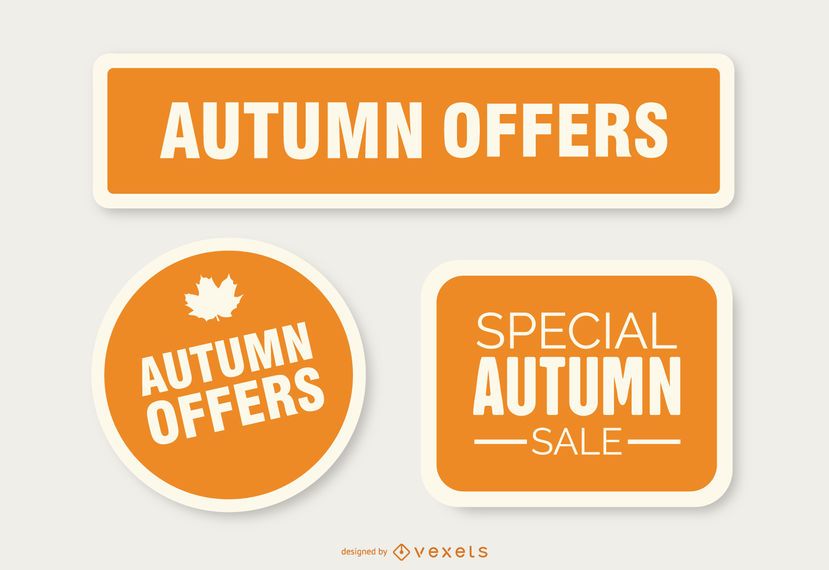 Autumn offers stickers Autumn offers stickers