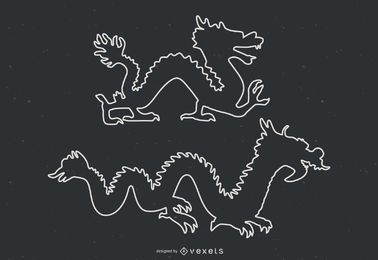 Chinesische Drachen Vektoren