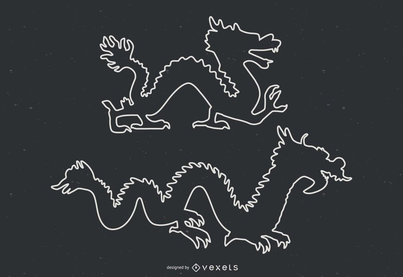 Chinese Dragons Vectors Chinese Dragons Vectors