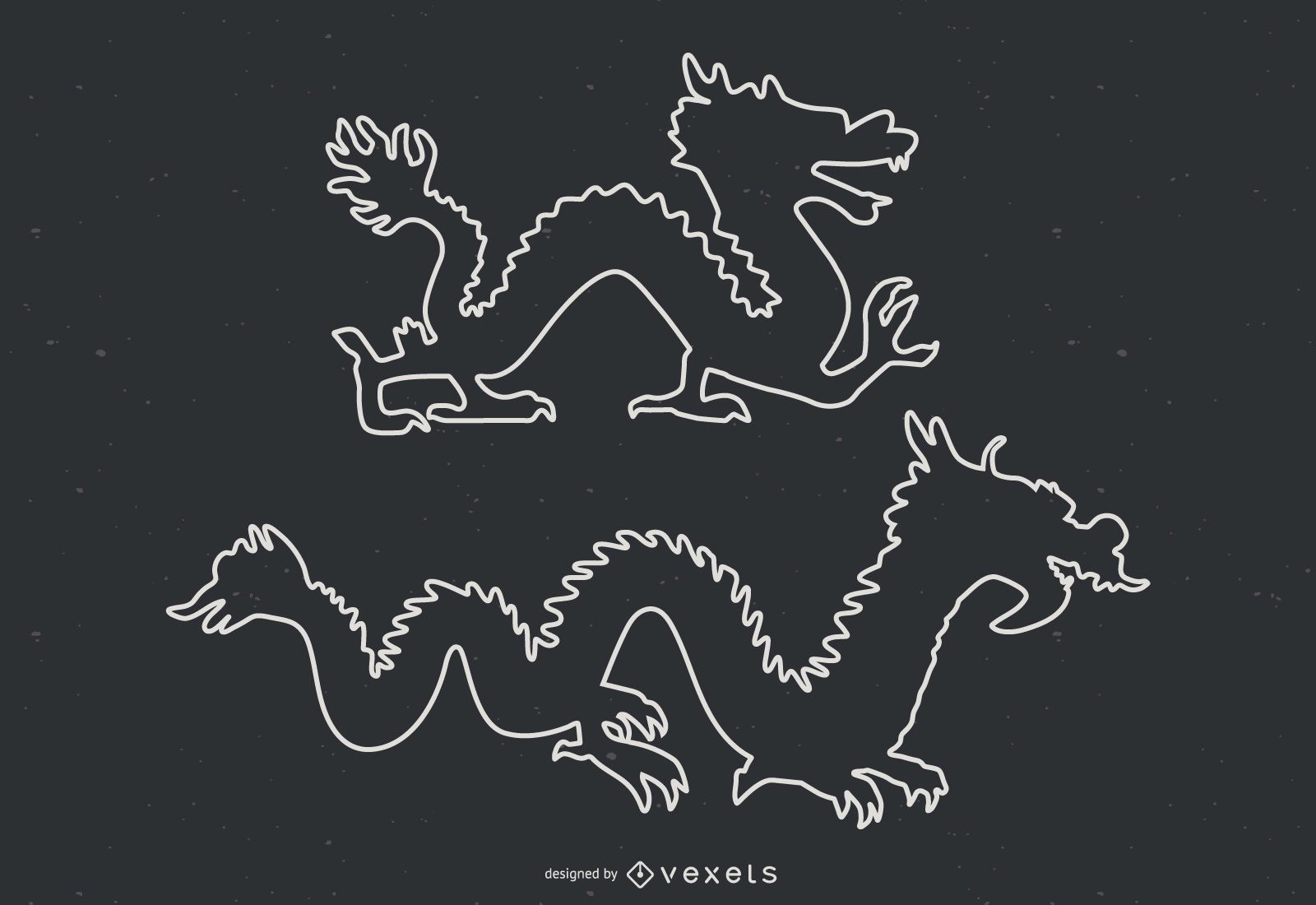 Chinese Dragons Vectors