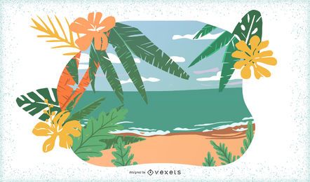8 vetores das ilhas tropicais