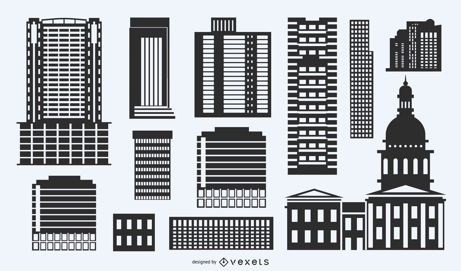 Building Shapes Bundle Vector Download 1231