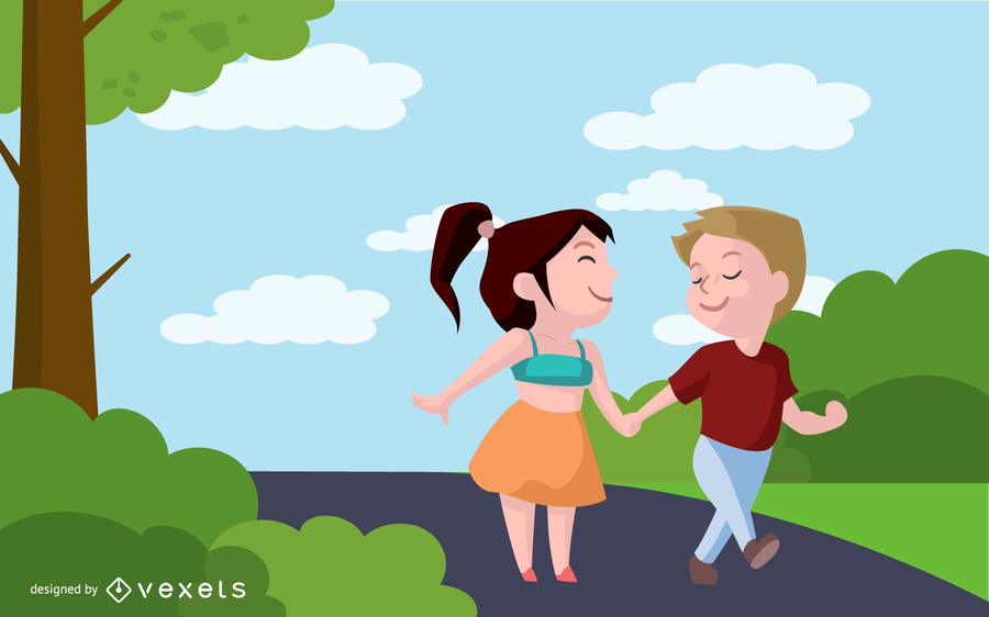 Cute Little Couple Vector Cute Little Couple Vector