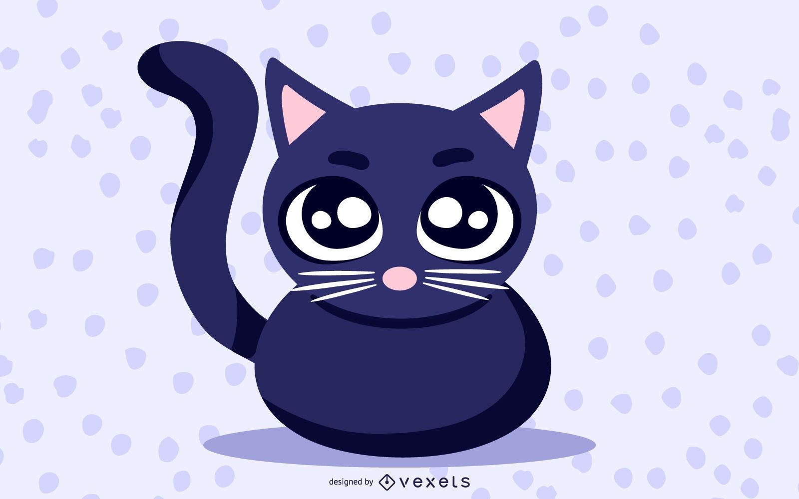 Clip Art de gato preto fofo