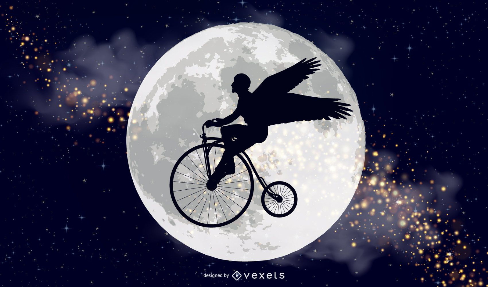 Fly To The Moon The Canadian Bicycle Brand Illustrator Vector